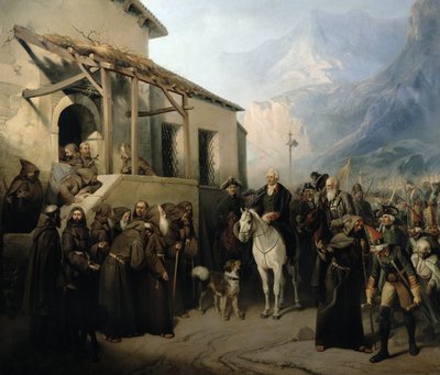 Field-Marshal Alexander Suvorov on the St Gothard Summit, 13th September 1799 by Adolf Jossifowitsch Charlemagne